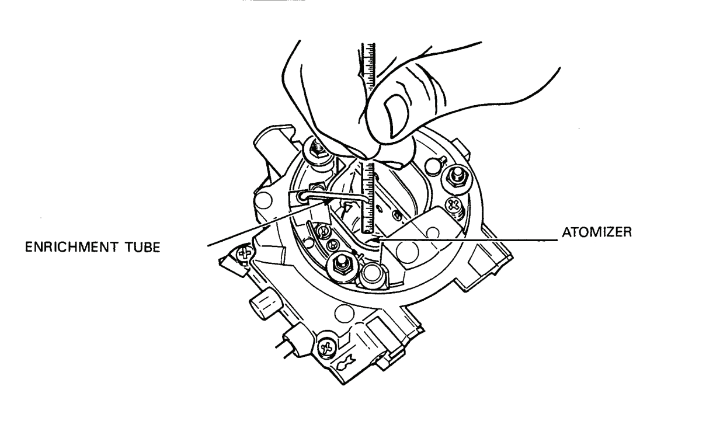 Figure 2-1-6 — Carburetor Enrichment Tube Measurement