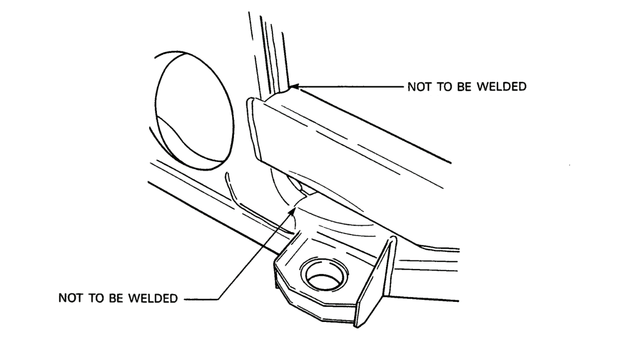 Figure 6-2-10 — Areas of Spring Housing Not To Be Welded