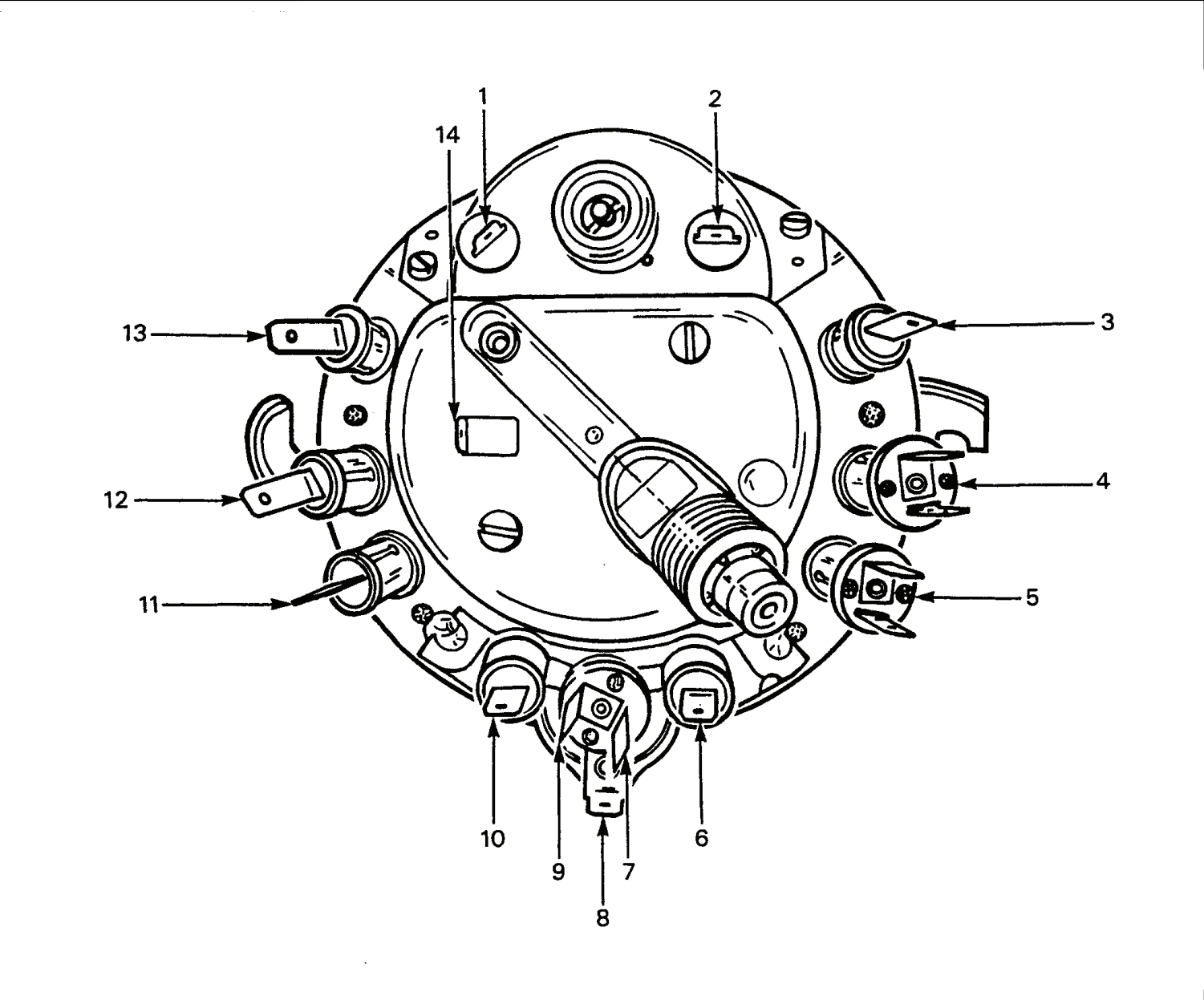 Figure 6-2-8 — Speedometer Head Electrical Terminals